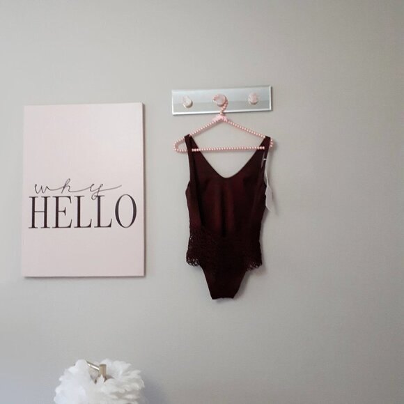 NWT La Perla brown macrame accented one piece swimsuit, 34B - Picture 8 of 11